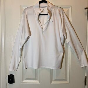 Nike Womens White Long Sleeve Dry Fit running jacket